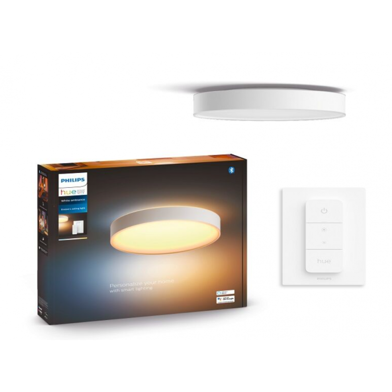 Philips Hue Led White Ambiance Enrave L Ceiling Light 33 5w Switch Color - Philips Hue Still White Ambiance Smart Ceiling Light Led
